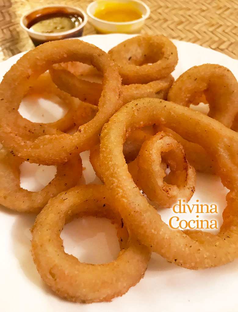 Aros de cebolla fritos - Receta de DIVINA COCINA