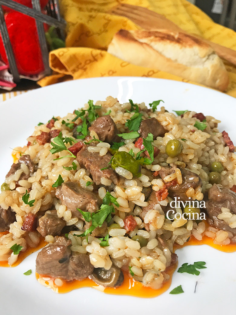 arroz con carrillada de cerdo