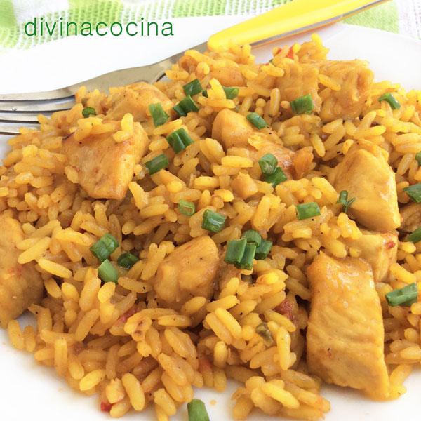 arroz con pollo al curry