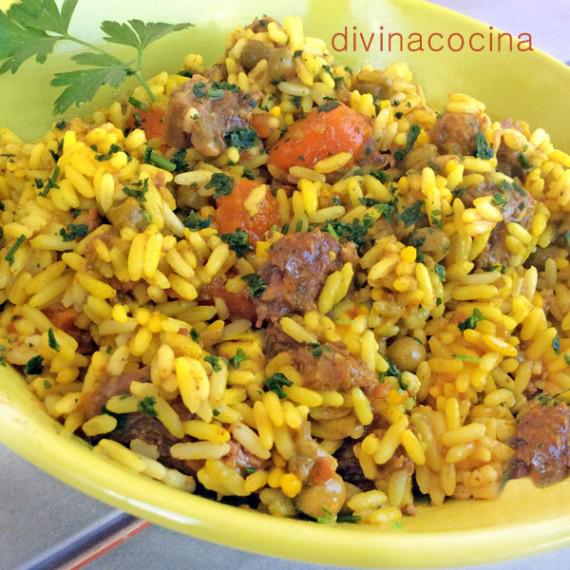 Arroz rápido de carne y verduras - Receta de DIVINA COCINA