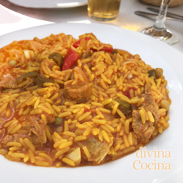 arroz rapido de carne y verduras