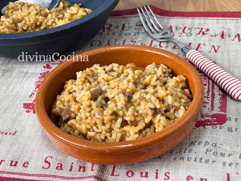 arroz con setas champinones 