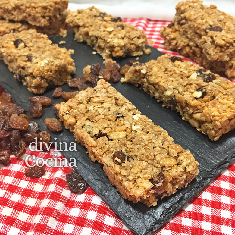 barritas de cereales caseras detalle