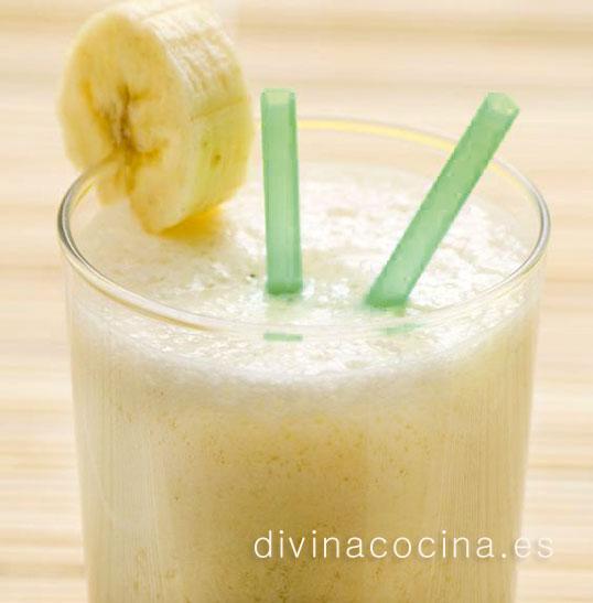 batido de plátano y caramelo