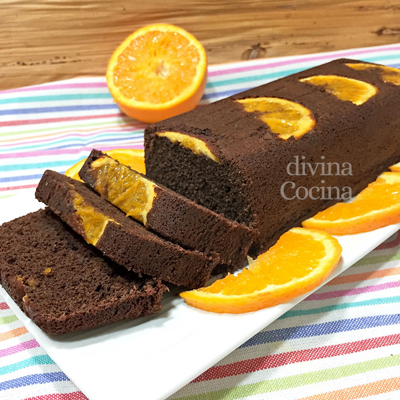 bizcocho de chocolate y naranja