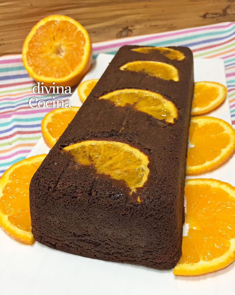 bizcocho de chocolate y naranja