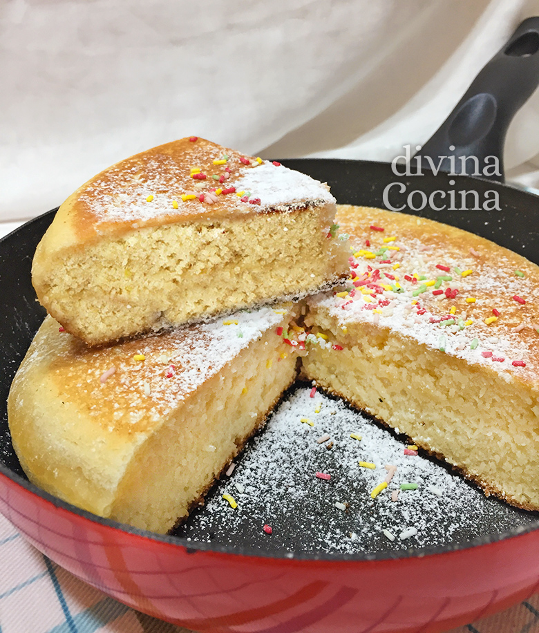 Receta de Bizcocho sin horno a la sartén - Divina Cocina