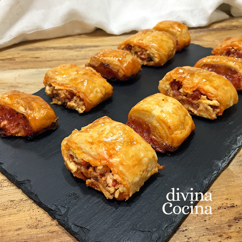 Bocaditos de hojaldre rellenos - Receta de DIVINA COCINA