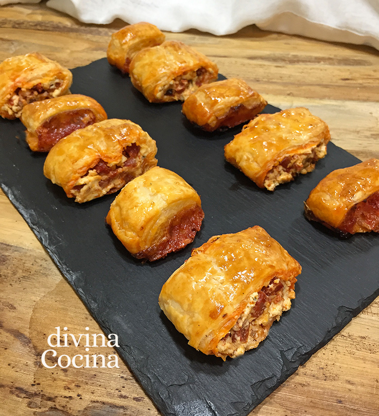 Bocaditos de hojaldre rellenos - Receta de DIVINA COCINA