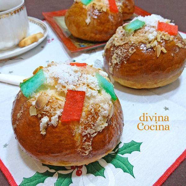 receta de navidad de bollitos de roscon de reyes