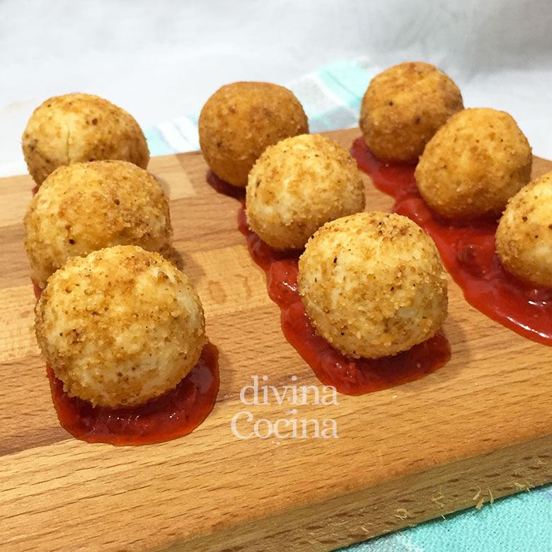 bombones de queso de cabra y mermelada