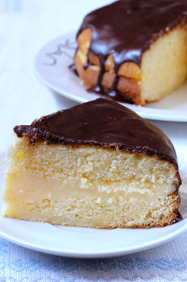 receta boston cream pie