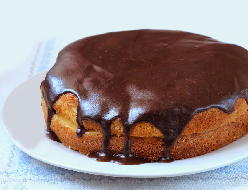 receta boston cream pie