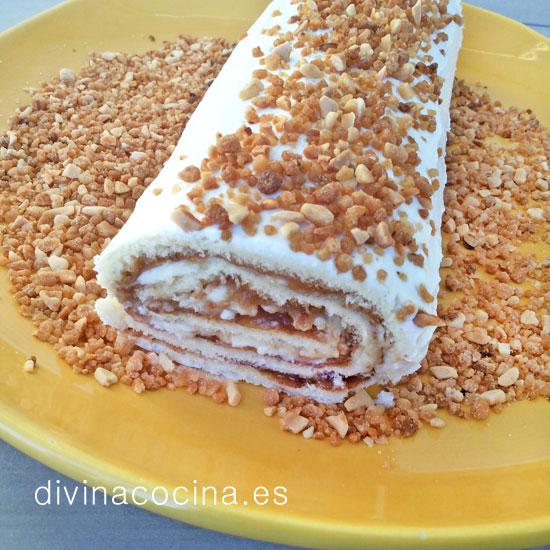 brazo de gitano de queso y membrillo