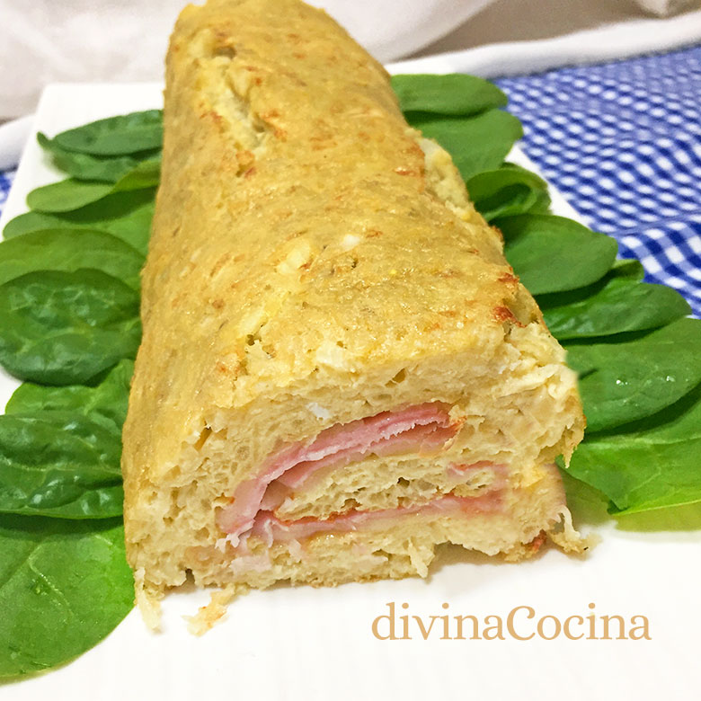 brazo gitano tortilla jamon y qieso