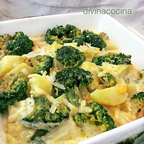 Receta de brocoli con patatas y queso