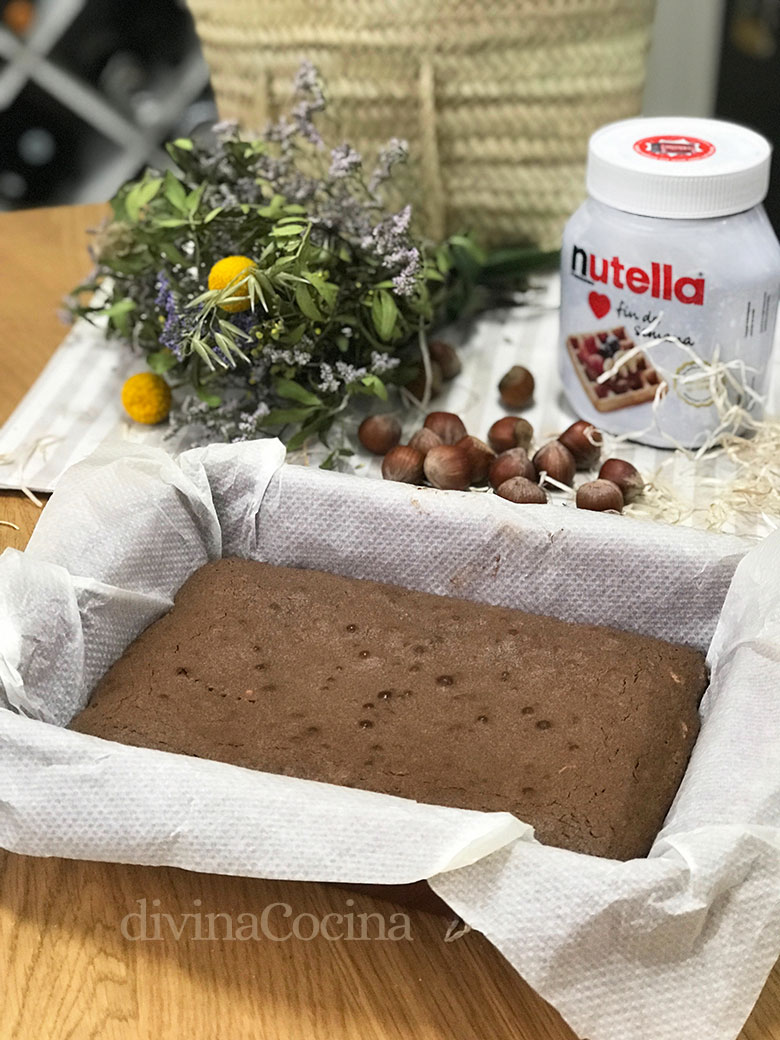 brownie de nutella facil y rapido