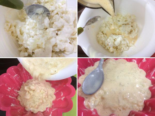 budin de coliflor paso a paso