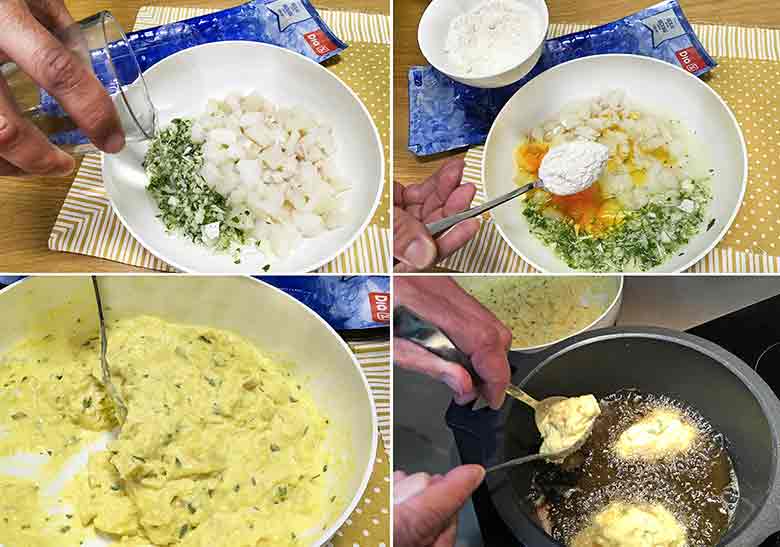 bunuelos de bacalao paso a paso