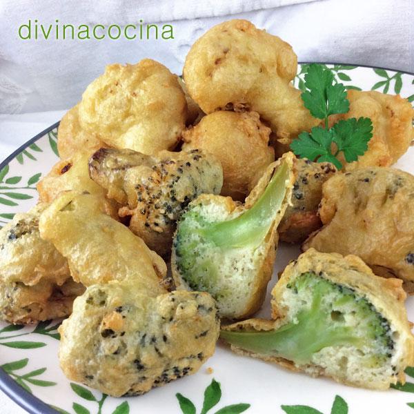 Bunuelos de brocoli o coliflor