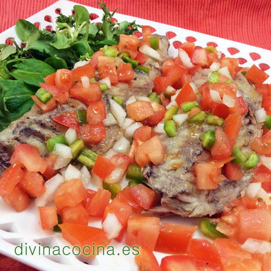 caballas con picadillo o piriñaca