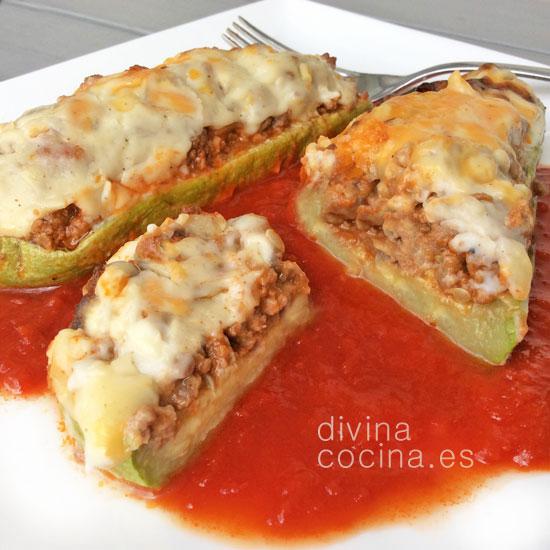 Receta de calabacines rellenos de pollo. ¡Espectaculares!