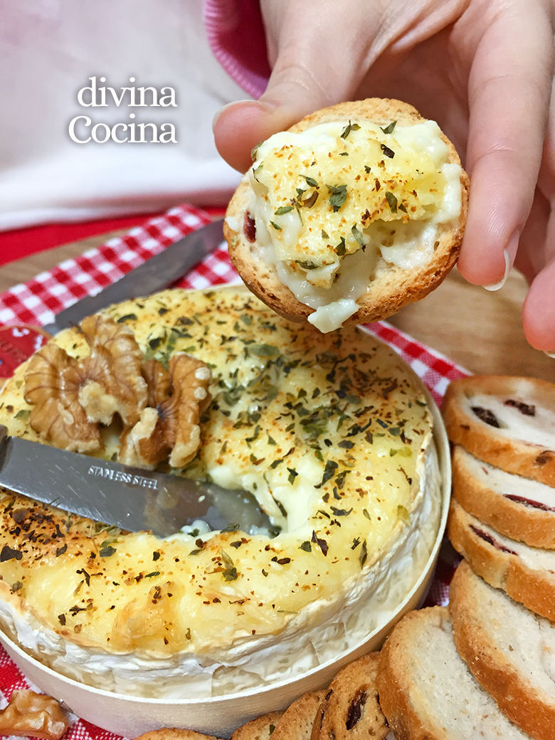 receta de queso camembert al horno