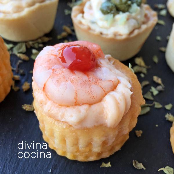 recetas de canapés con gambas para navidad