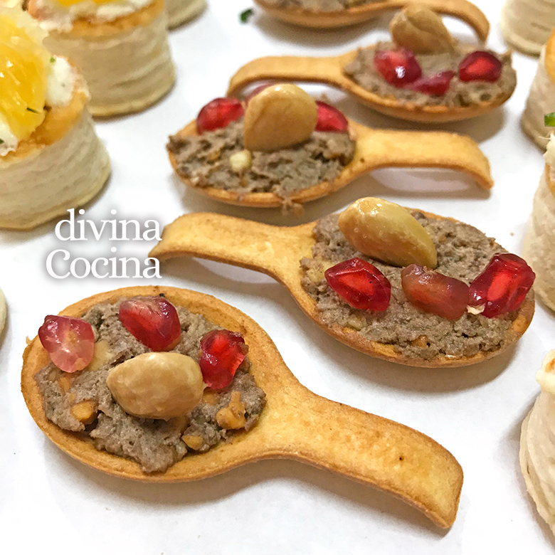 canape de pate y almendras