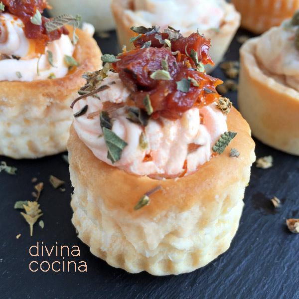 recetas de canapés con tomatse secos para navidad