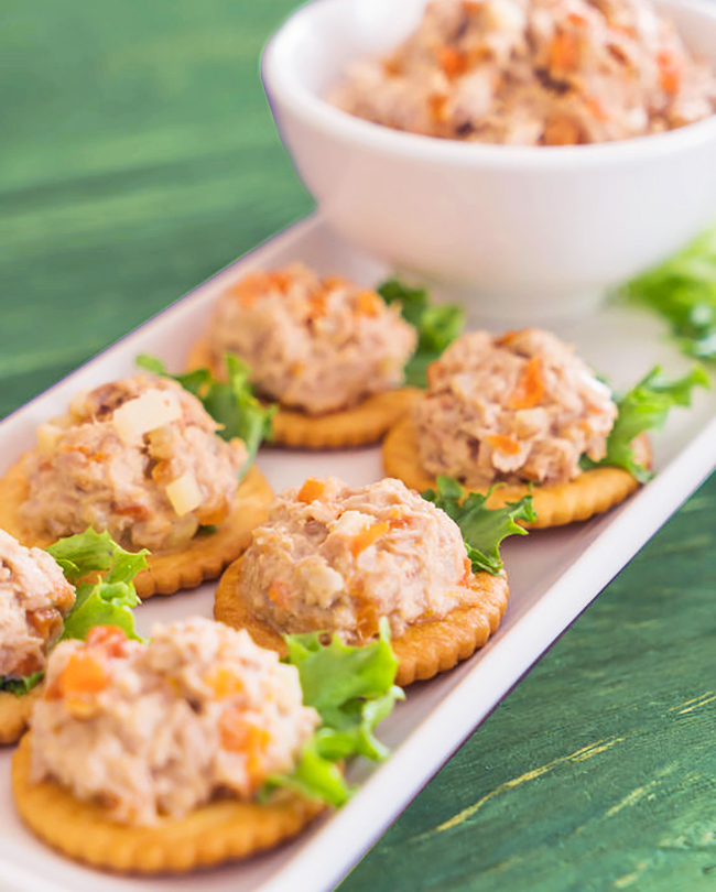 canapes de pate de atun casero