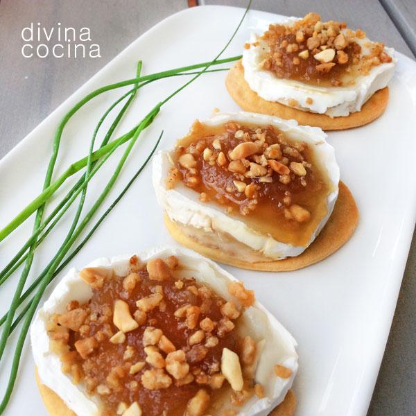 Receta De Canapes De Queso Y Confitura De Cebolla Divina Cocina