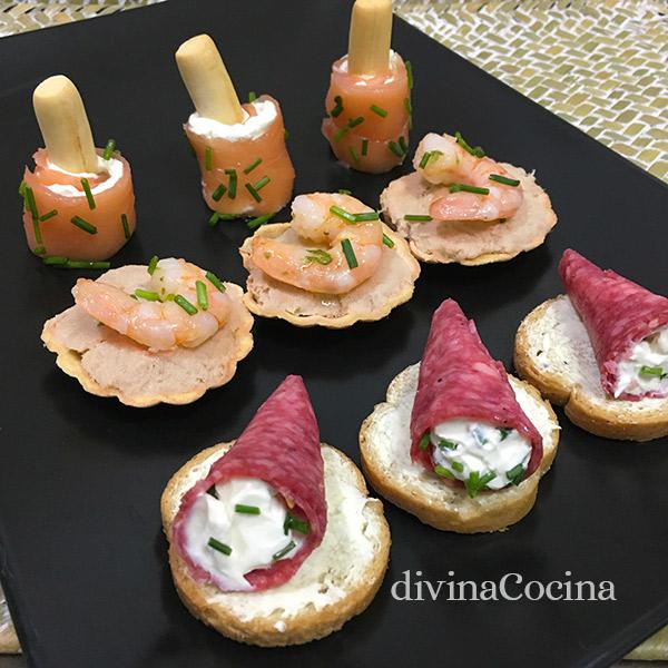 recetas de navidad de canapes faciles