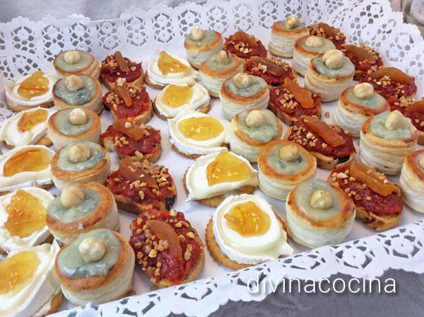 Canapés variados de fiesta