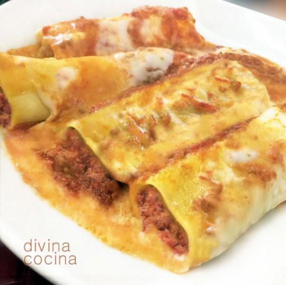 canelones de cocido