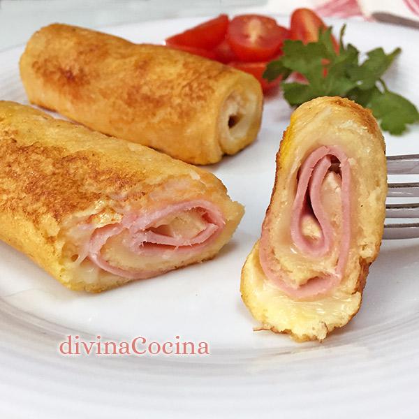 Canutillos de jamón y queso - Receta de DIVINA COCINA