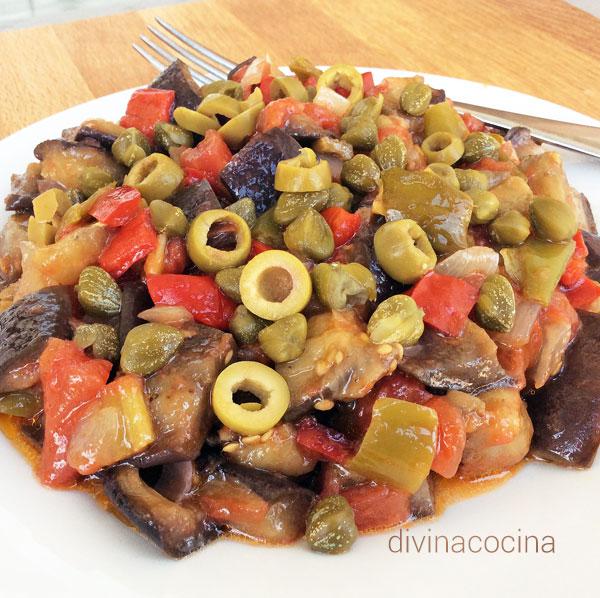 caponata siciliana de berenjenas