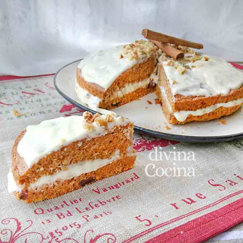 receta tarta de zanahorias