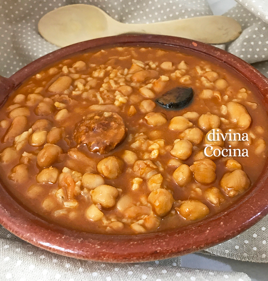 cascote alubias y garbanzos