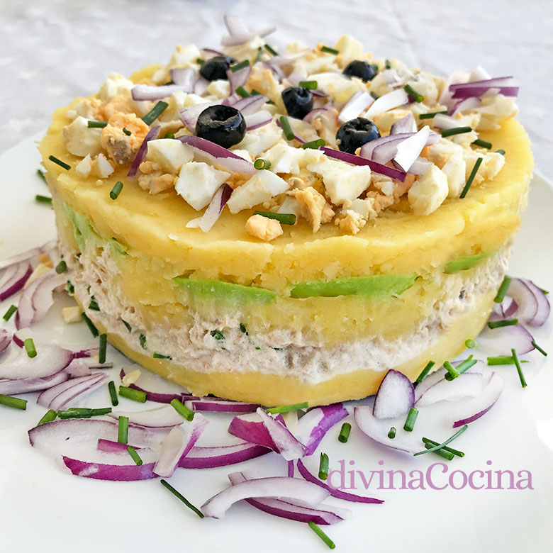 Causa Peruana o Causa Limeña - Receta de DIVINA COCINA