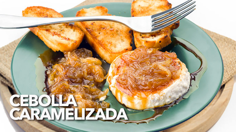 cebolla caramelizada queso detalle