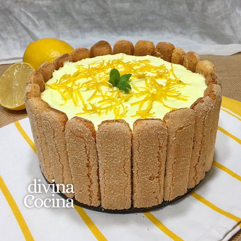 receta de charlota de limon