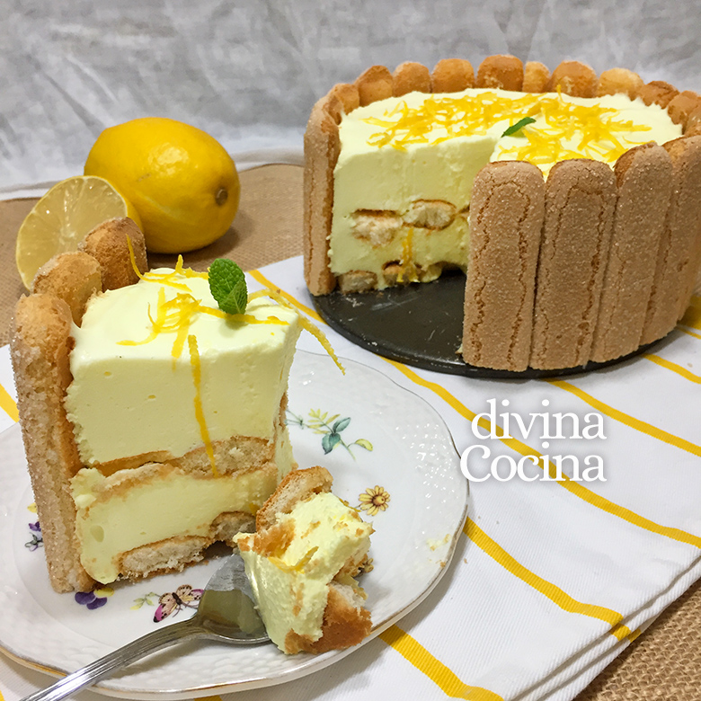 receta de charlota de limon