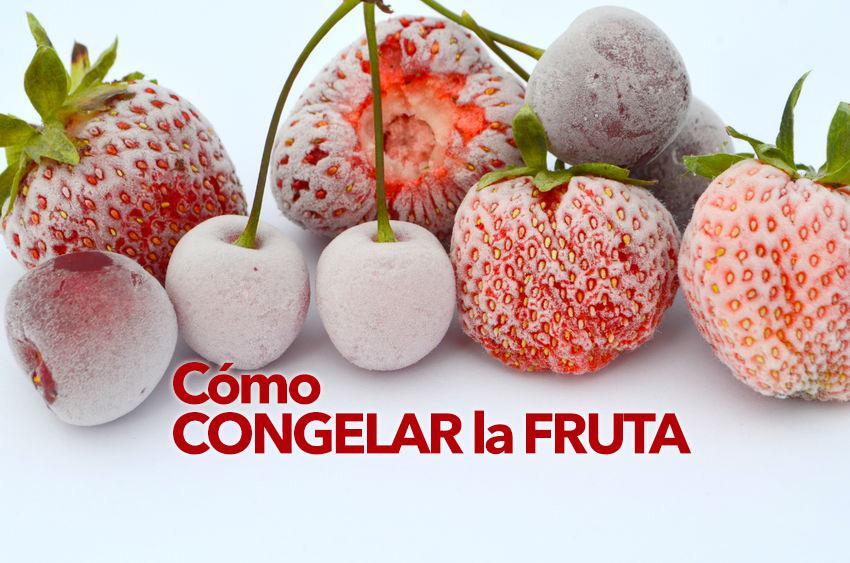 cómo congelar fruta fresca para sorbetes y postres