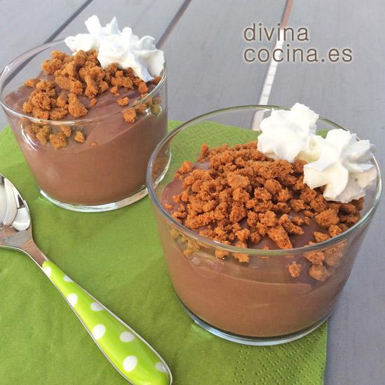 crema de chocolate y yogur