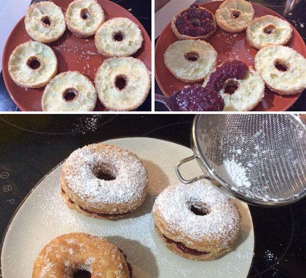 cronuts fáciles con hojaldre paso a paso