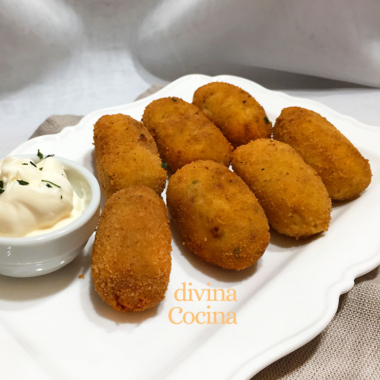 Croquetas de atún y quesitos sin bechamel - Receta de DIVINA COCINA