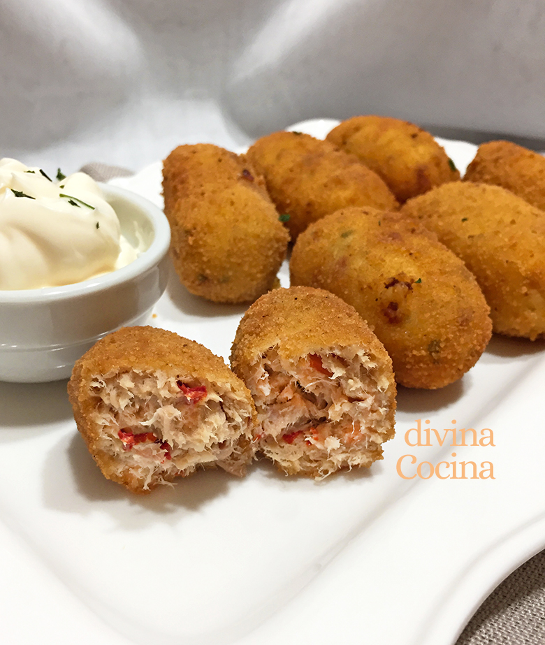 croquetas de atun y quesitos sin bechamel