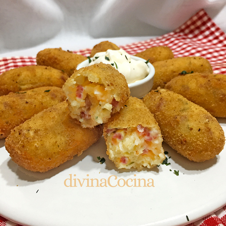 croquetas de patata jamon serrano queso