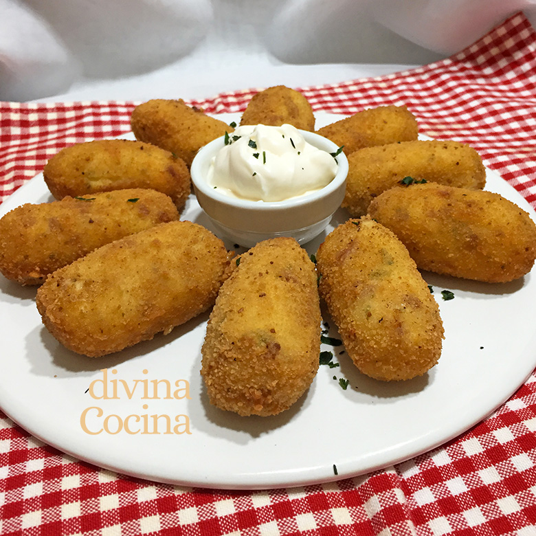 croquetas de patata jamon serrano queso